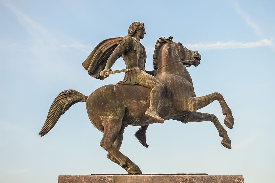 Man Riding Horse Statue, Greece, Thessaloniki, Alexander - Alexander The Great Statue - HD Wallpaper 