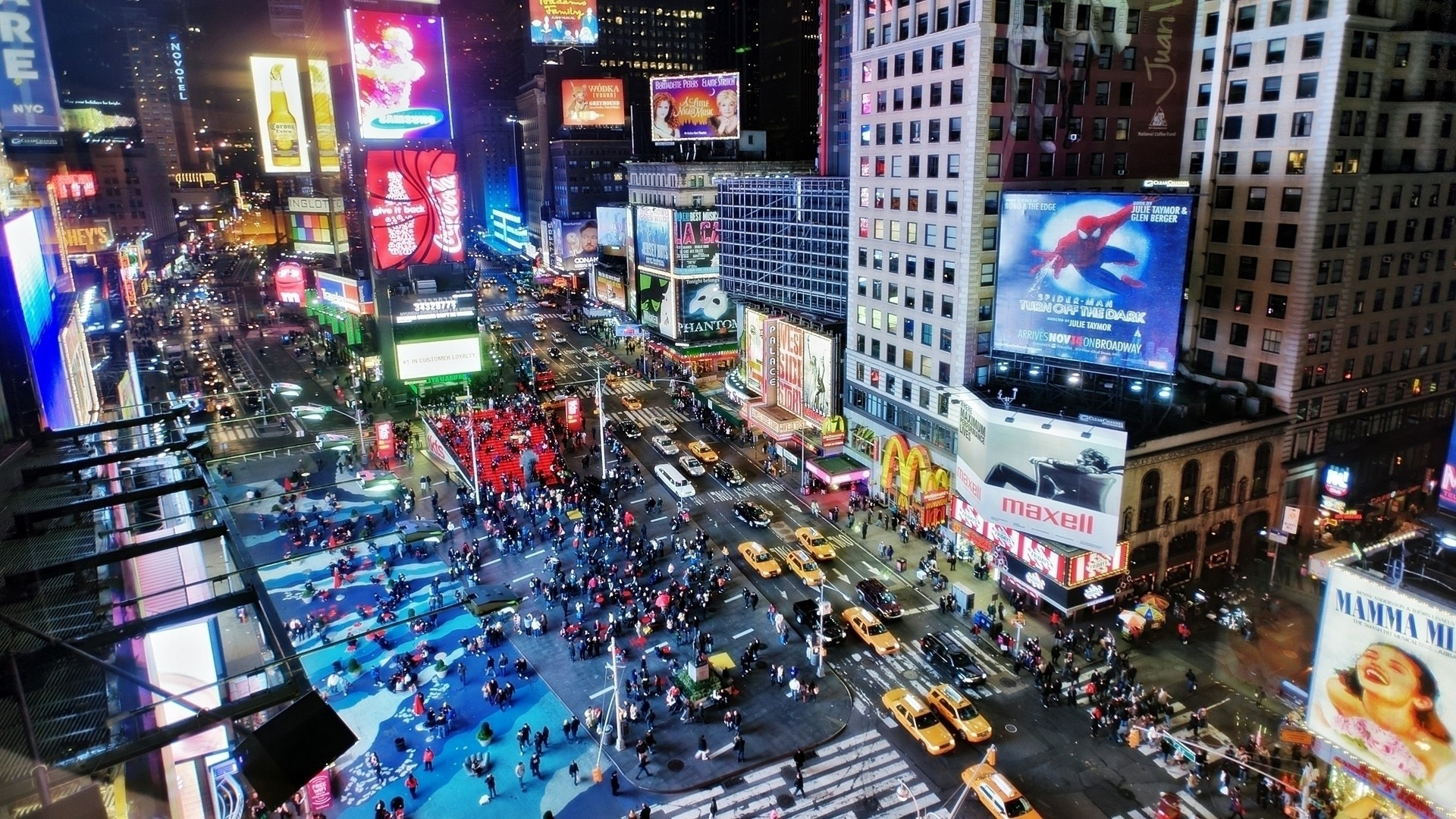 Times Square K Ultra Hd Wallpaper Kwallpaper broadway - New York  Advertising Street - 1920x1080 Wallpaper 