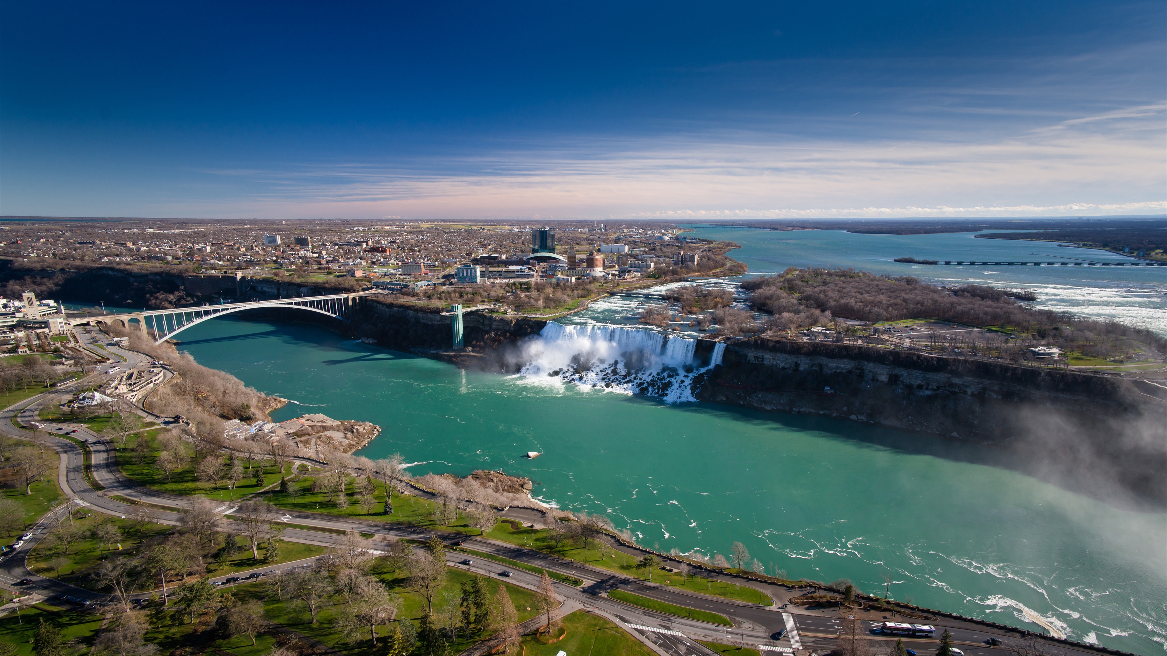 Wallpaper Niagara Falls, Canada, Ontario, Bridge, River, - Ontario - HD Wallpaper 