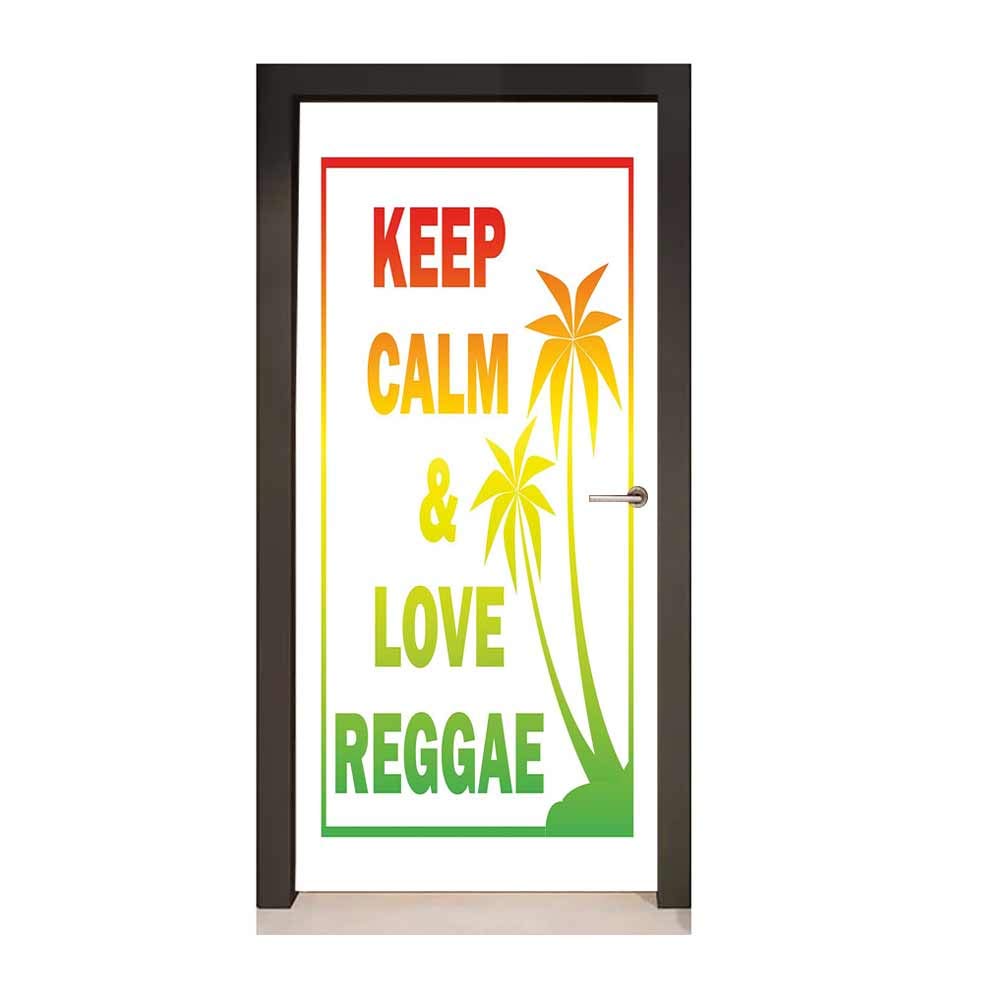 Homesonne Rasta Door Wallpaper Keep Calm And Love Reggae - Graphic Design - HD Wallpaper 