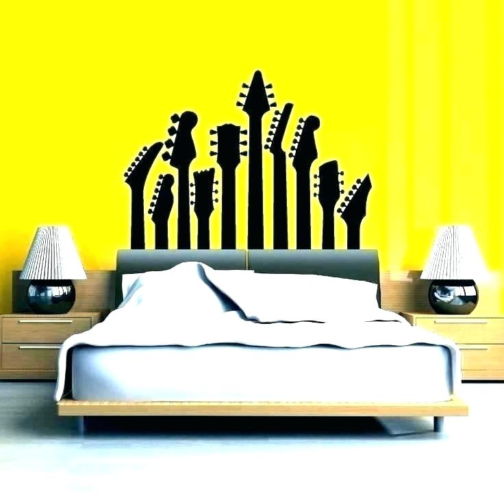 Music Themed Wall Art Wall Art Musical Music Theme - Silhouette Guitar Wall - HD Wallpaper 