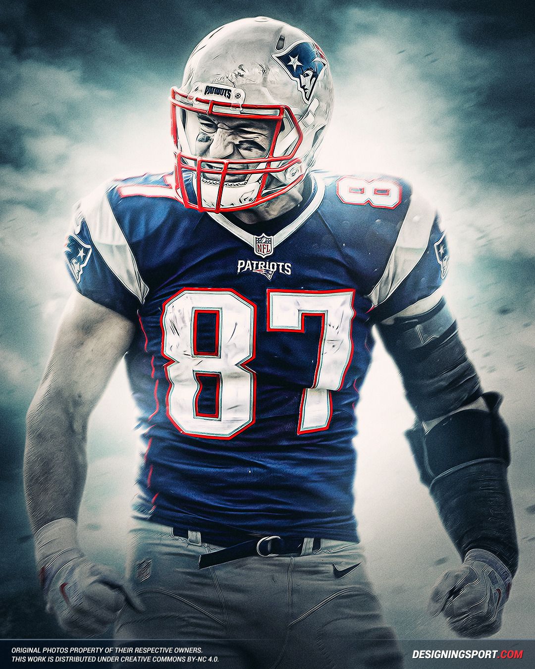 New England Patriots Rob Gronkowski - HD Wallpaper 