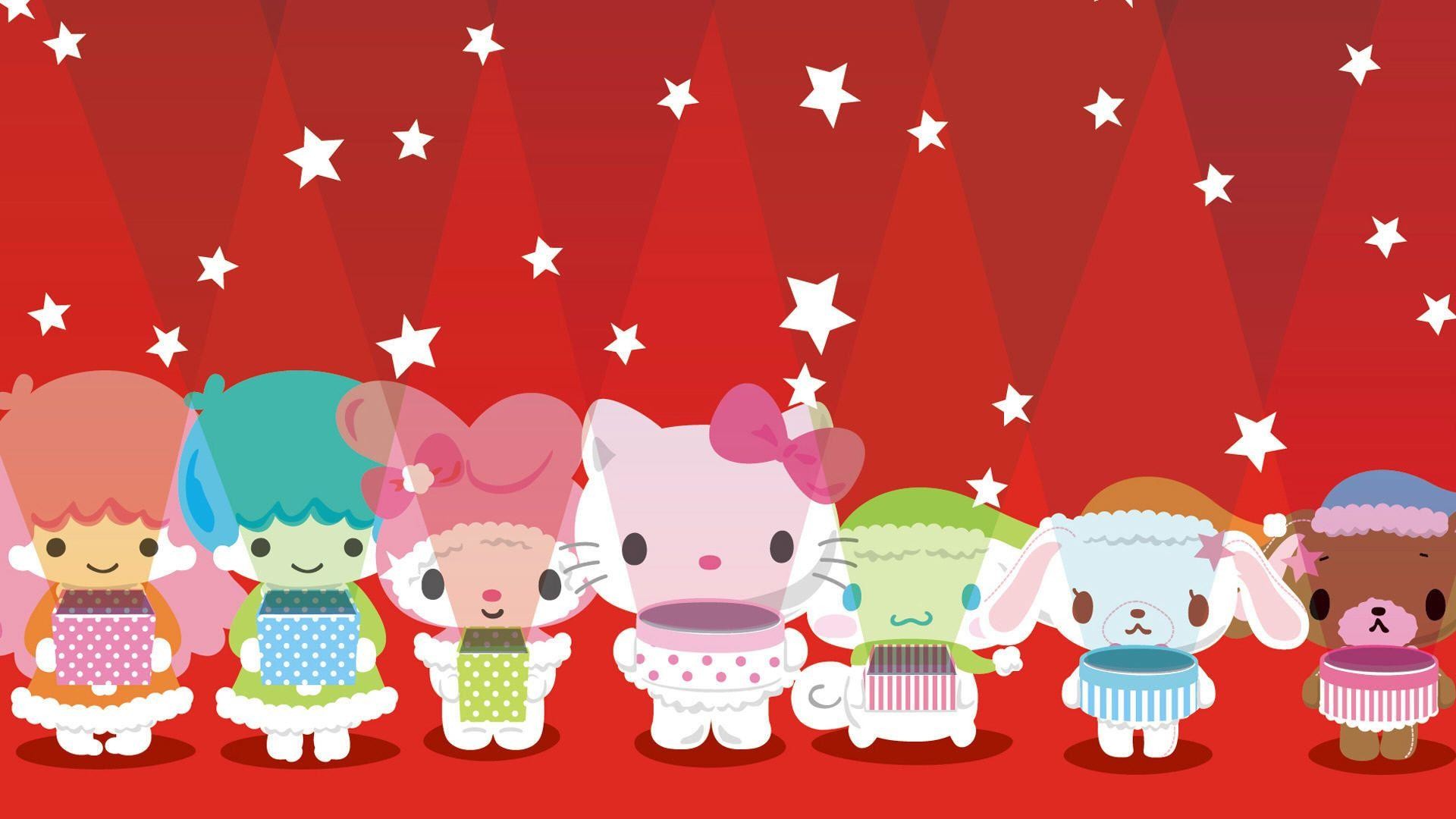 Christmas Hello Kitty Wallpapers 
 Data Src Christmas - Hello Kitty Christmas Desktop - HD Wallpaper 