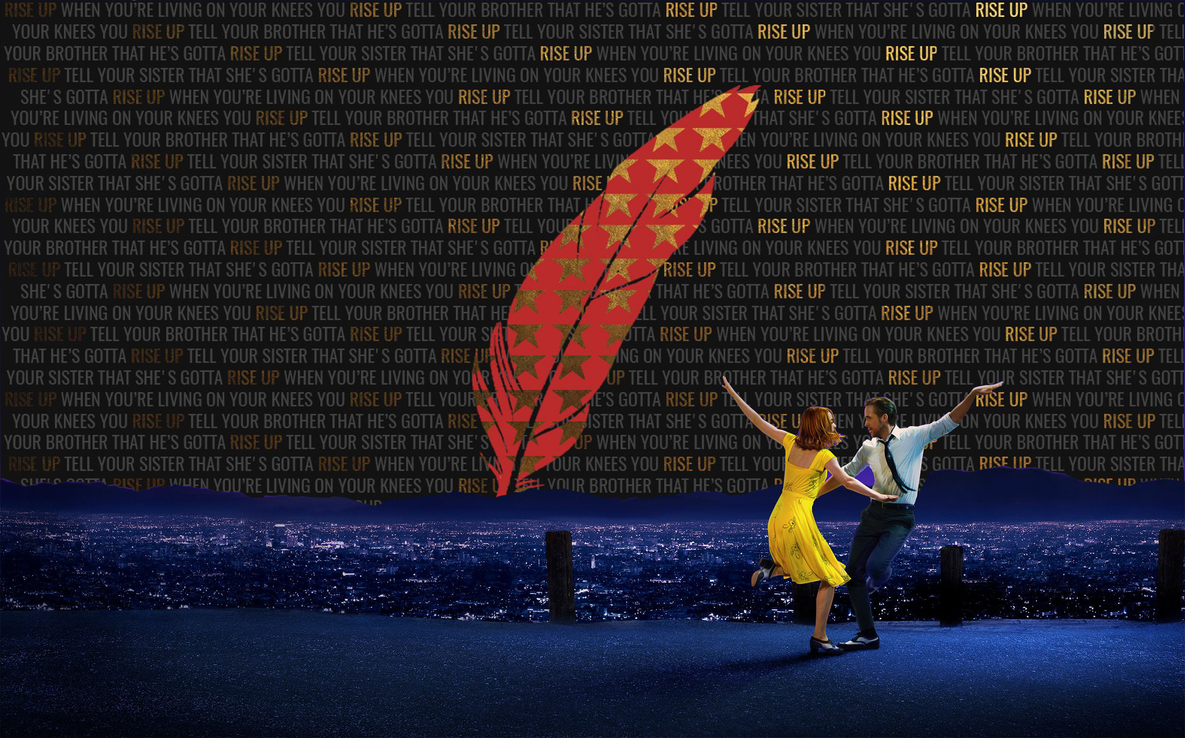 2441x1522, I Made A Hamilton/la La Land Crossover Wallpaper - Hamilton La La Land Crossover - HD Wallpaper 