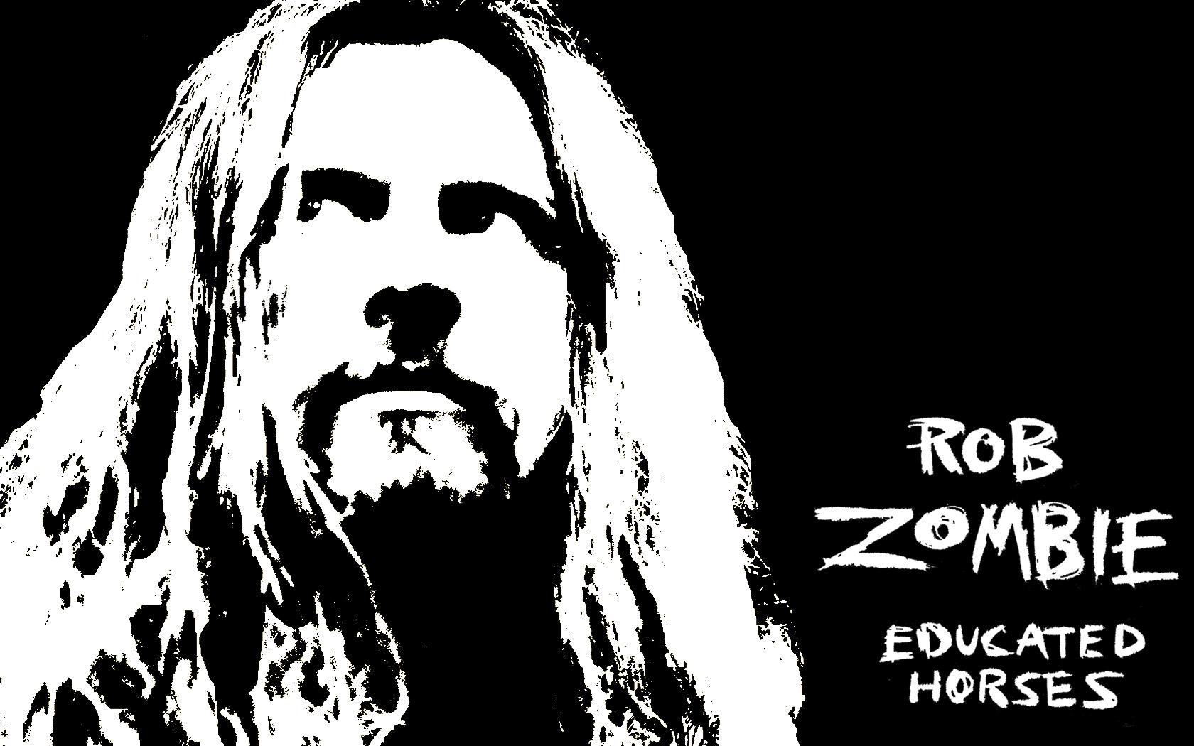 Rob Zombie Poster Black And White High Resolution - HD Wallpaper 