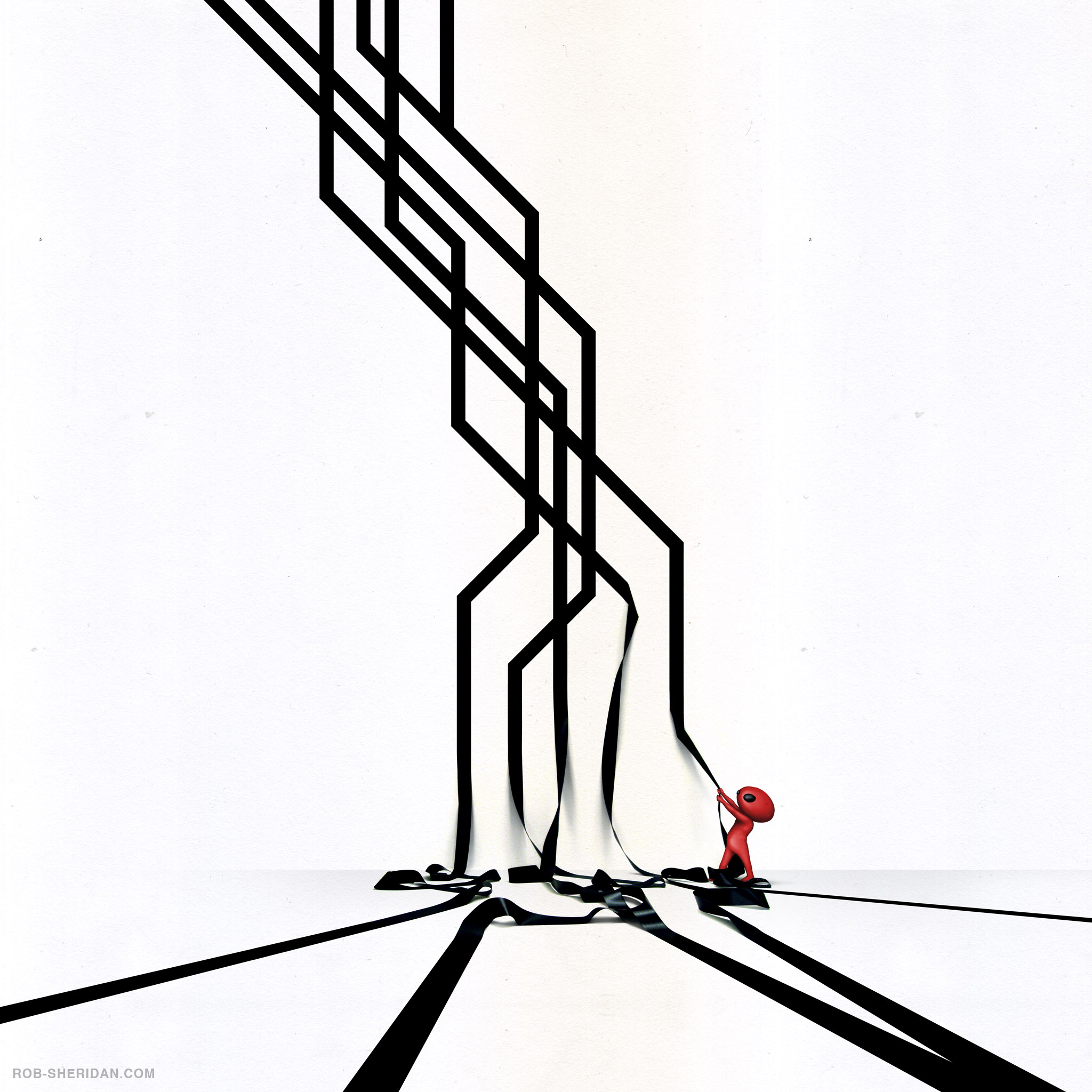 Troublemaker Illustration Ipad Wallpaper - Rob Sheridan Troublemaker - HD Wallpaper 