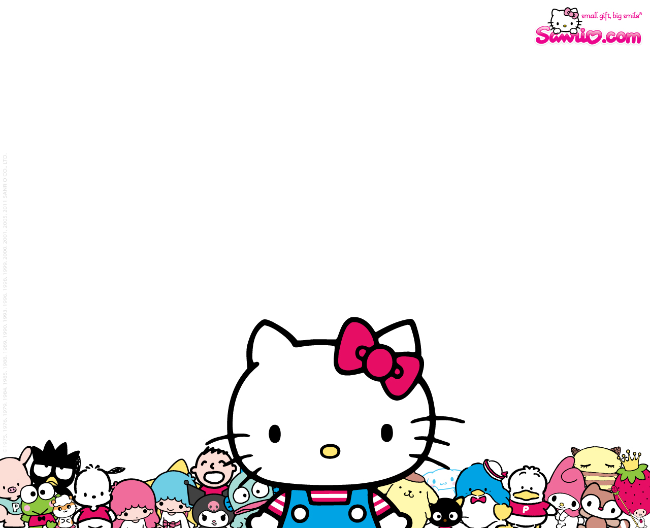 Wallpaper - Hello Kitty White Background - HD Wallpaper 