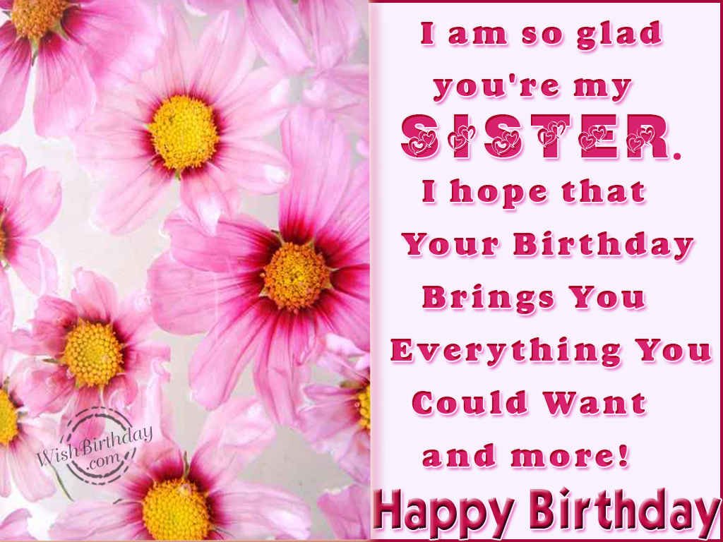 Top Happy Birthday Sister Wallpapers - Birthday Wishes To My Elder Sister -  1024x768 Wallpaper 