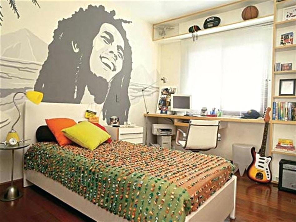Music Themed Bedroom Wonderful Images Of Music Themed - College Students Room Designs - HD Wallpaper 