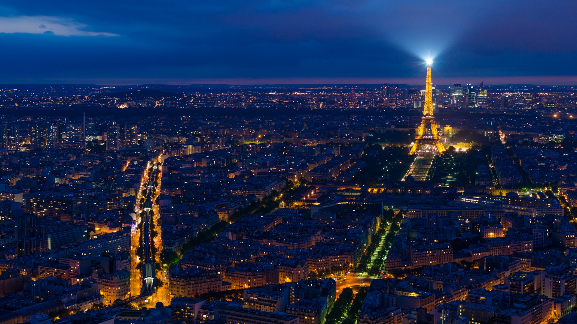 Wallpaper Eiffel Tower, Night City, Paris, France, - Paris - HD Wallpaper 