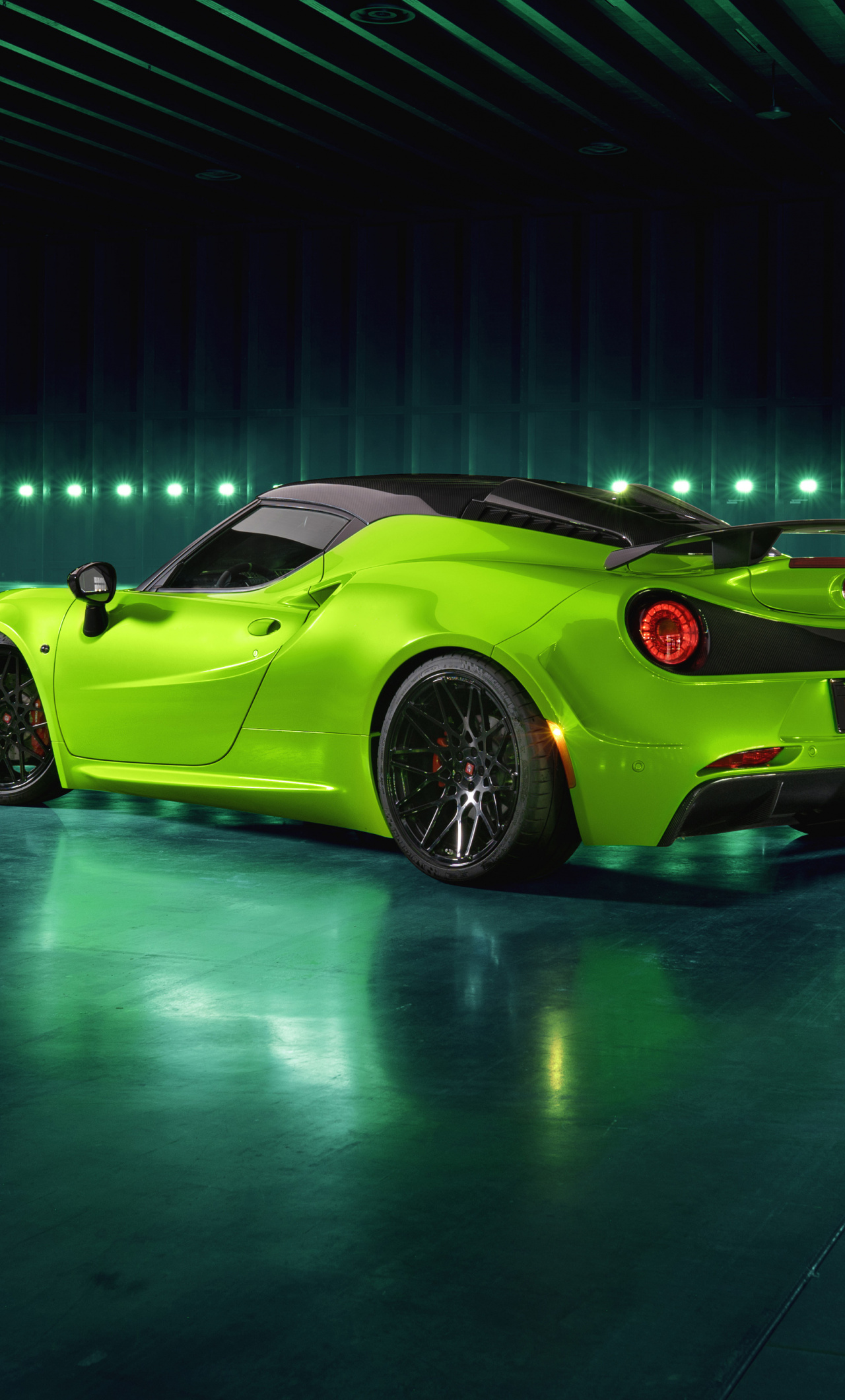 Lime Green Alfa Romeo 4c - HD Wallpaper 