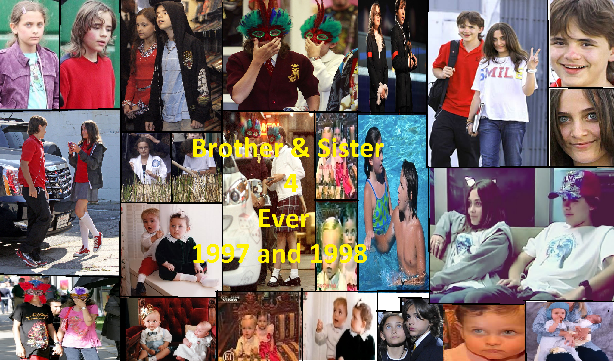Brother & Sister 4 Ever <3 ] - Collage - HD Wallpaper 
