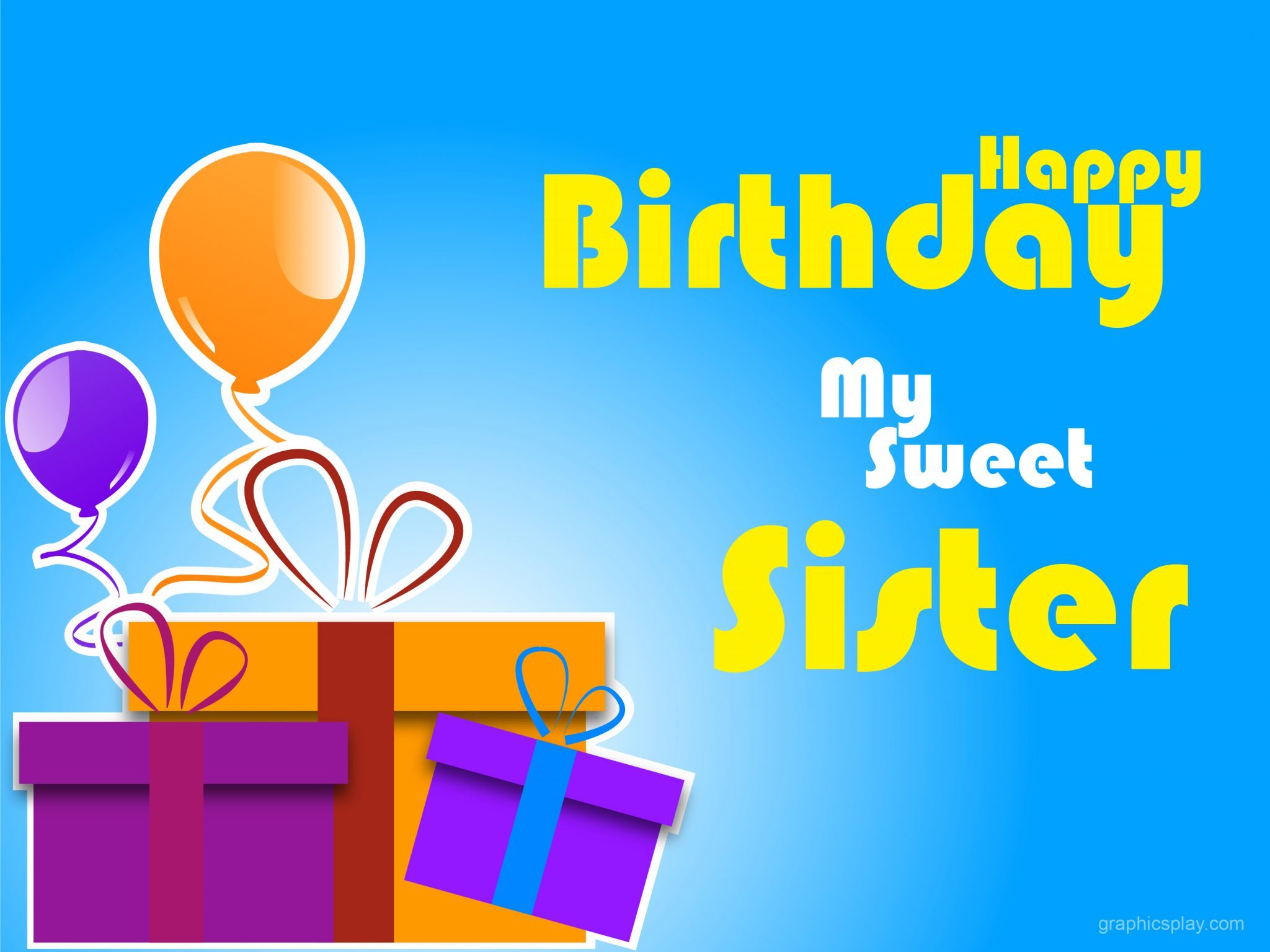 Happy Birthday To 1 Sister - HD Wallpaper 