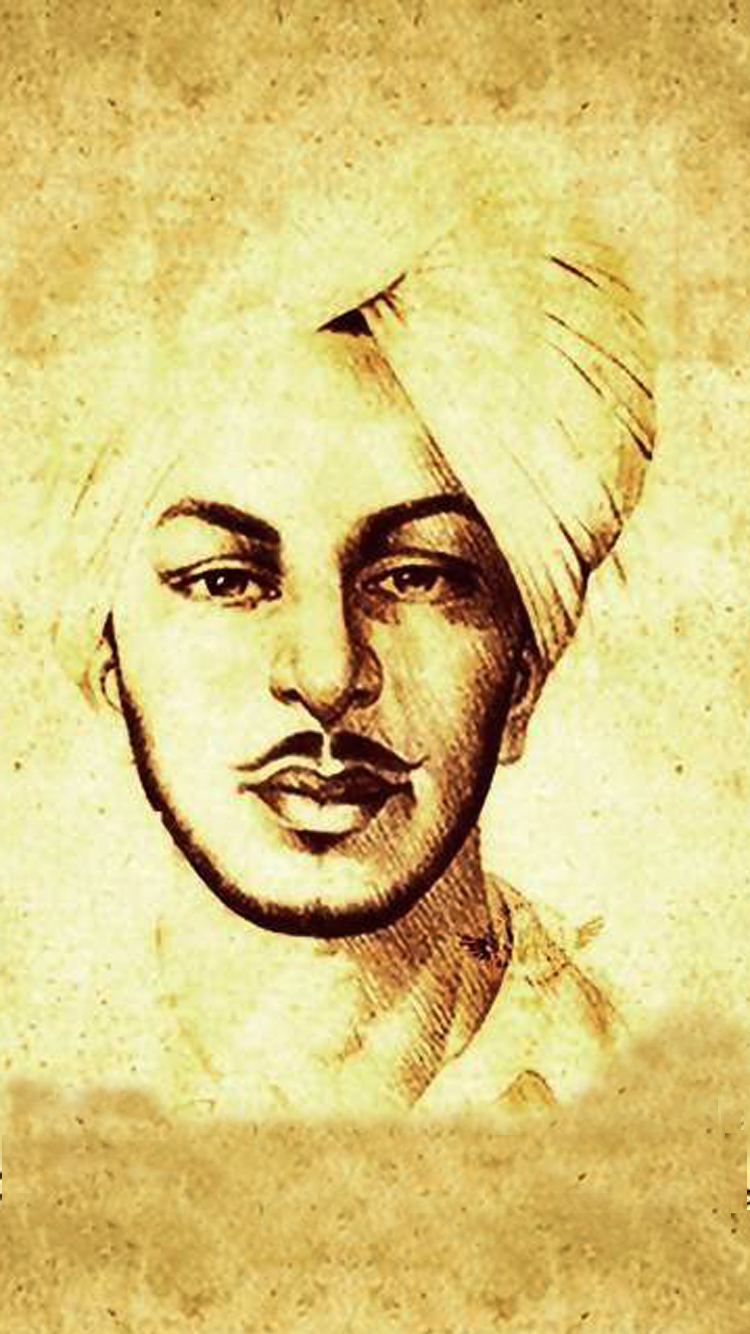 Shaheed Bhagat Singh Wallpaper - Birthday Of Sardar Bhagat Singh - 750x1334  Wallpaper 