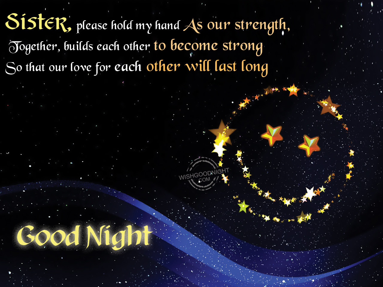 Good Night Wishes For Sister - HD Wallpaper 