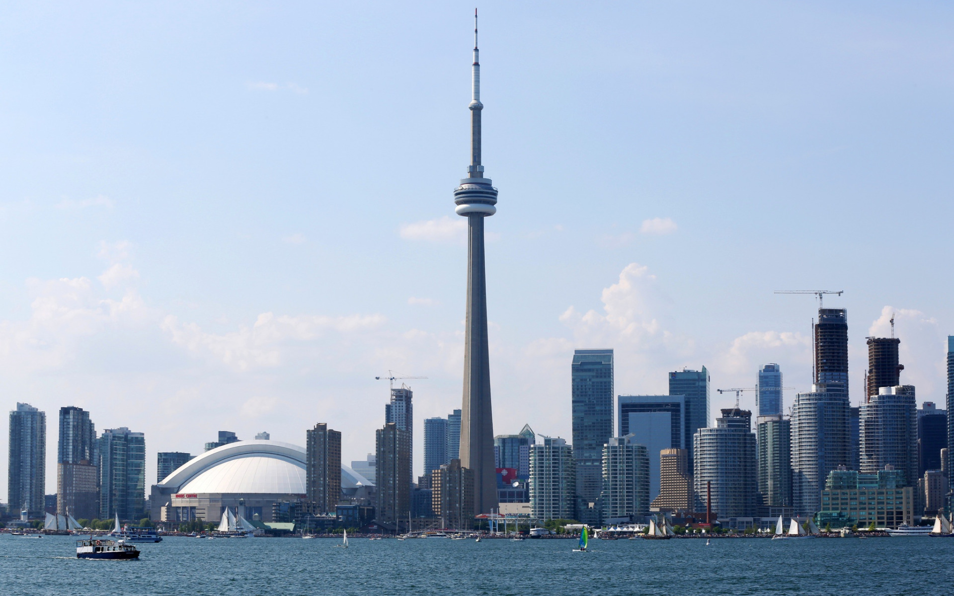 Toronto, Cn Tower, Metropolis, Summer, Skyline, Cityscape, - Toronto - HD Wallpaper 