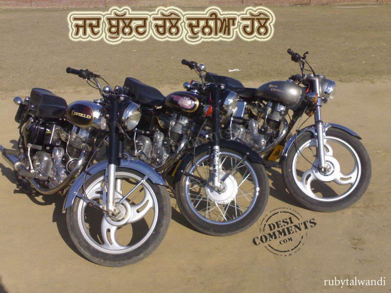 Punjabi Bullet Bike Wallpaper - Bullet Bike In Punjab - HD Wallpaper 