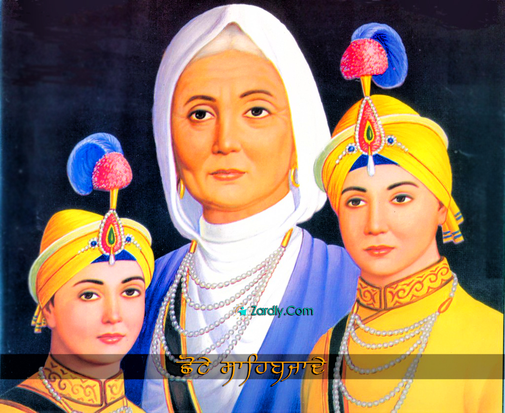 Mata Gujri Ji And Sahibzade - HD Wallpaper 