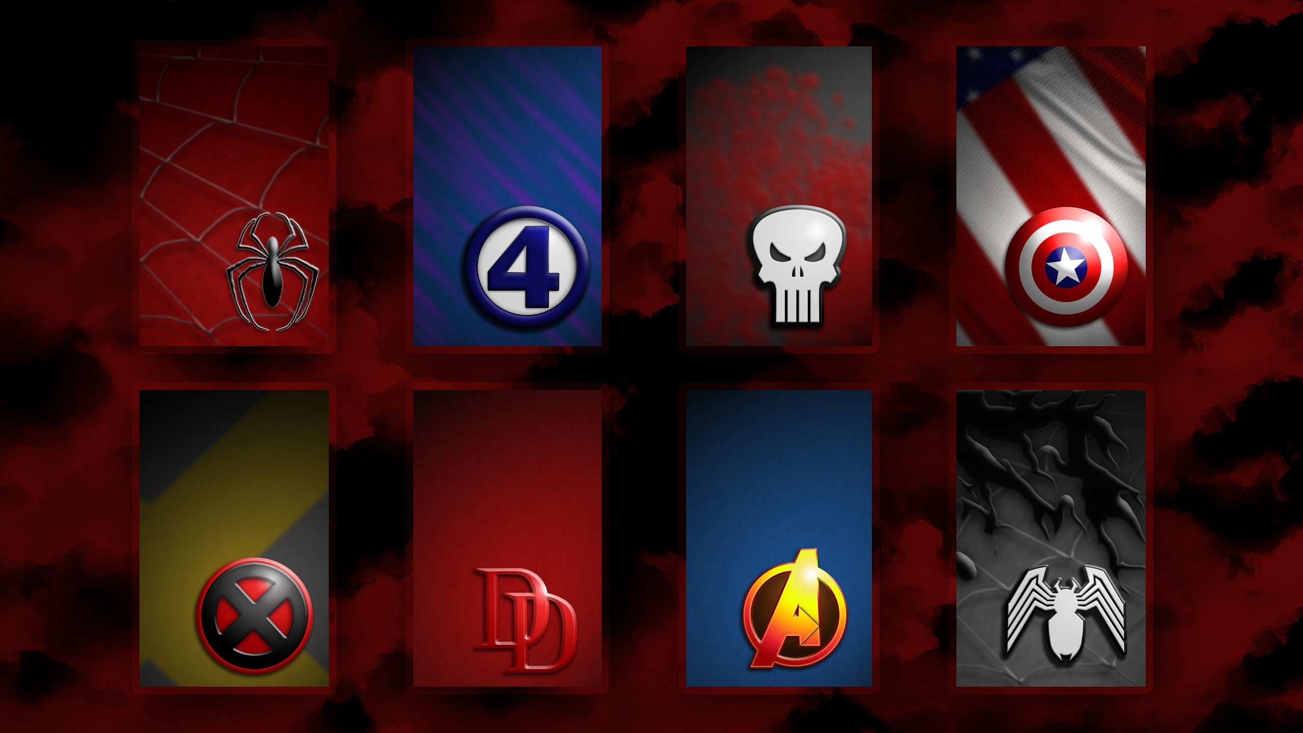 Marvel Heroes Logo Hd - HD Wallpaper 