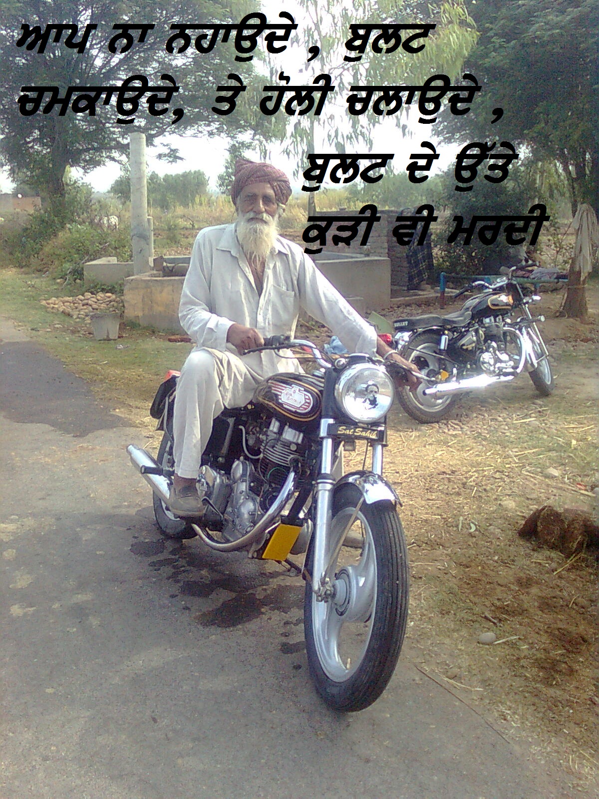 Bullet Number Plate Punjabi Status - HD Wallpaper 