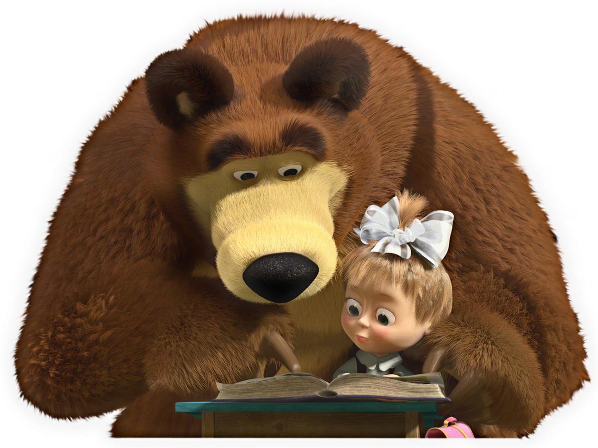 Gambar Wallpaper Animasi Bergerak Lucu Kampung Wallpaper - Masha And The Bear Study - HD Wallpaper 