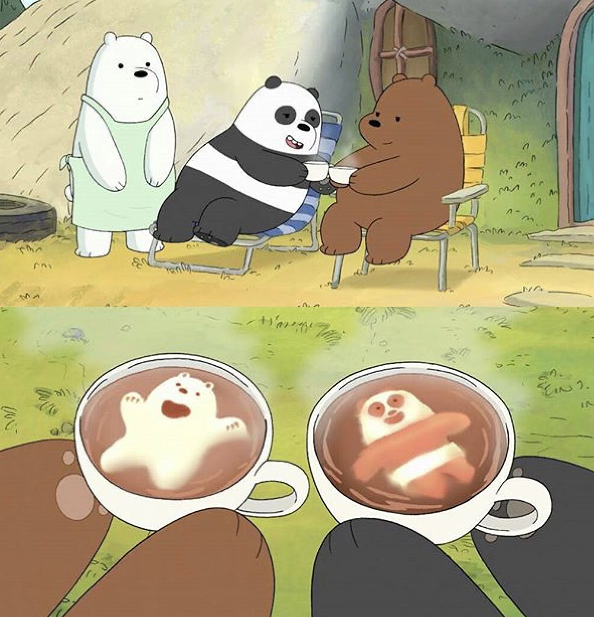 We Bare Bears Coffee Cave - HD Wallpaper 