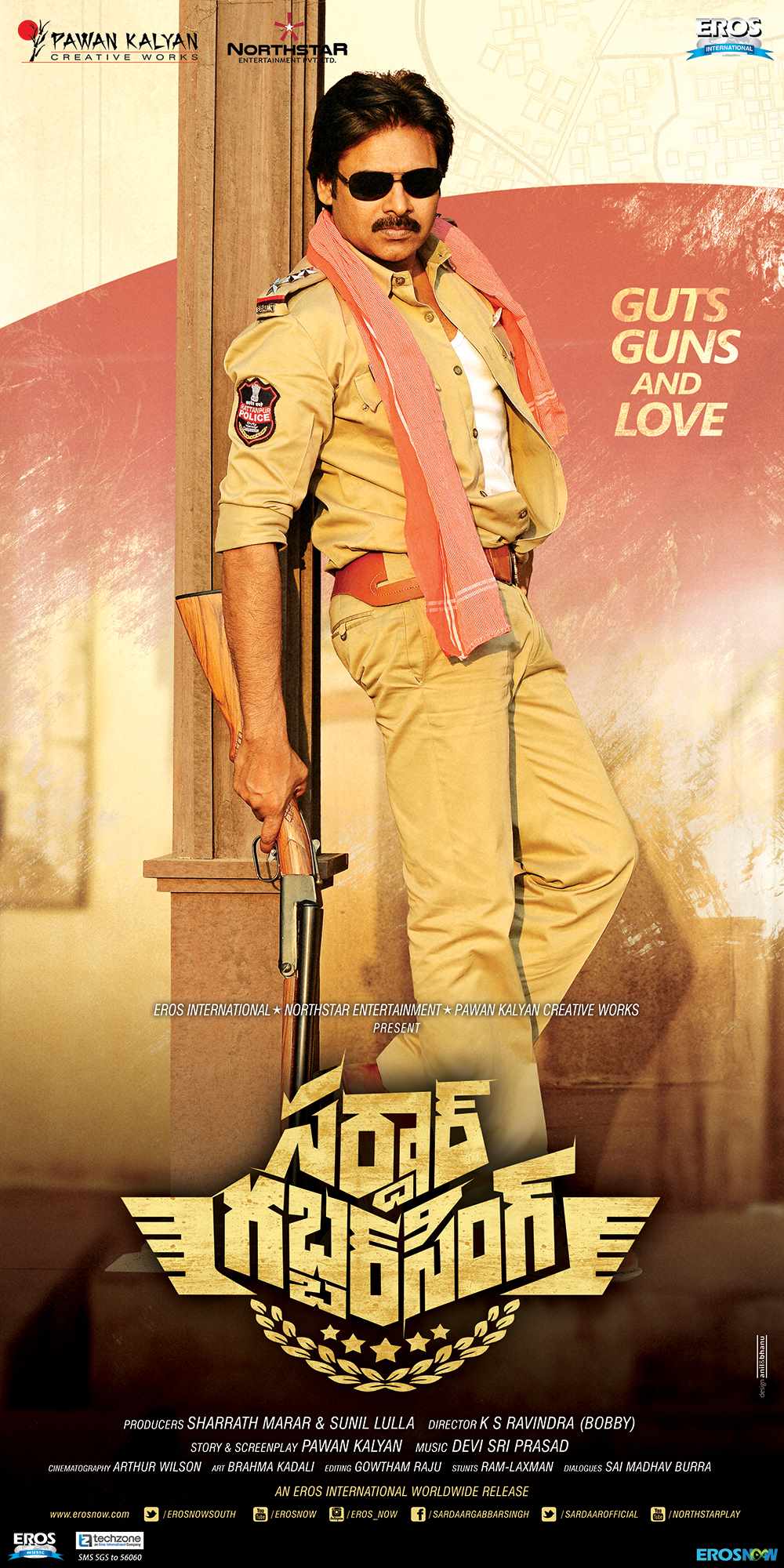 Sardaar Gabbar Singh Pawan Kalyan - HD Wallpaper 