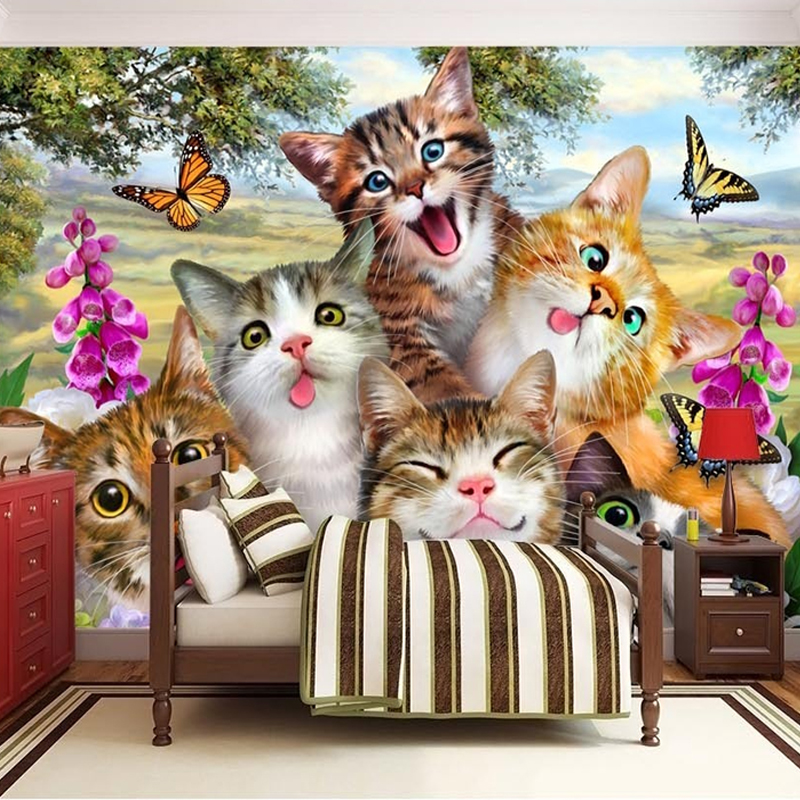 Cat And Butterfly Diamond Painting - HD Wallpaper 