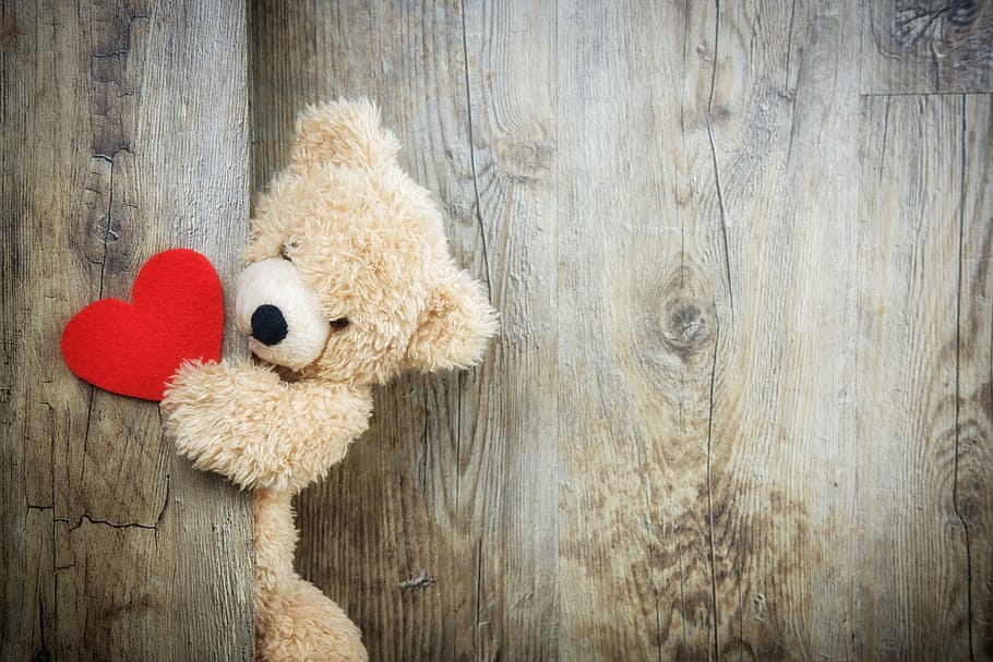 Love Romantic Teddy Bear - HD Wallpaper 