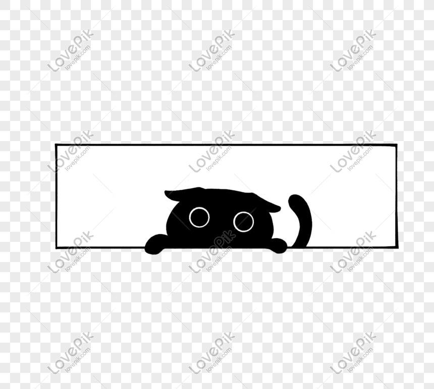 Pesawat Telinga Lop Telinga Hitam Kucing Hitam Dan - Kartun Kucing Hitam Putih - HD Wallpaper 