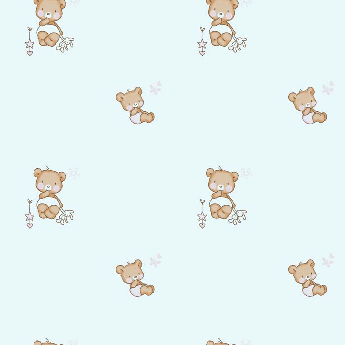 M-1571 Little Bear Wallpaper For Kids Bed Room Printable - Cartoon - HD Wallpaper 