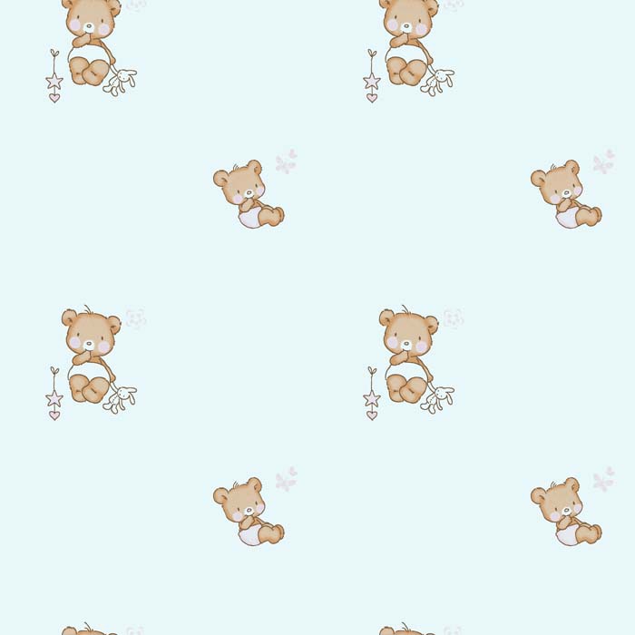 M-1571 Little Bear Wallpaper For Kids Bed Room Printable - Cartoon - HD Wallpaper 