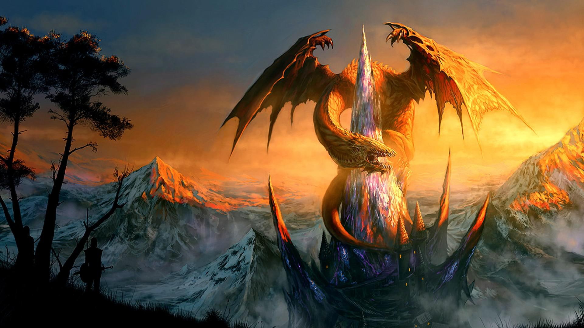Backgrounds Dragons - HD Wallpaper 