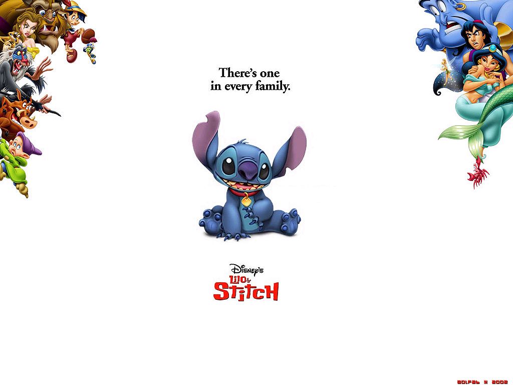 Lilo Stitch Wallpaper - Lilo And Stitch There's One In Every Family - HD Wallpaper 
