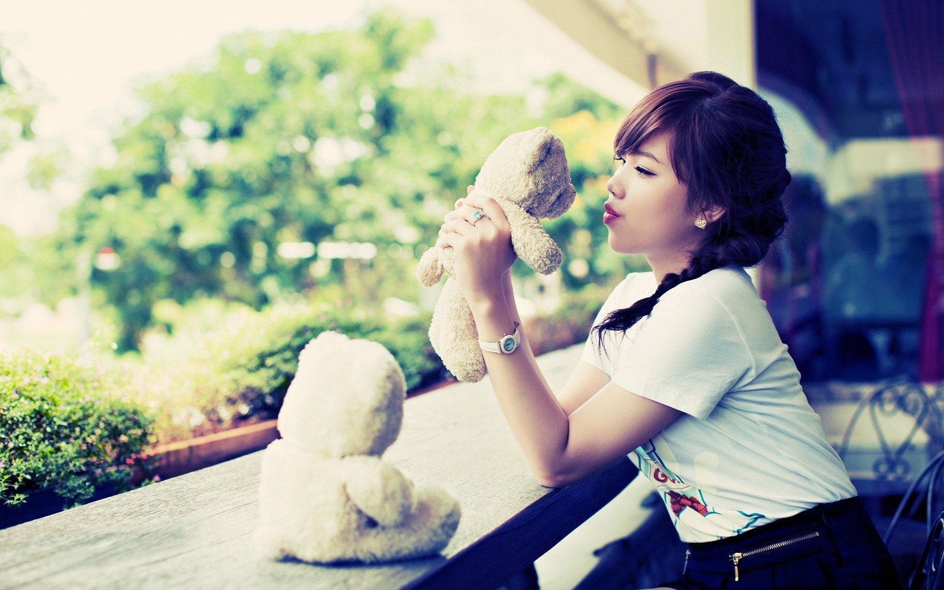 Girls With Teddy Quotes - HD Wallpaper 