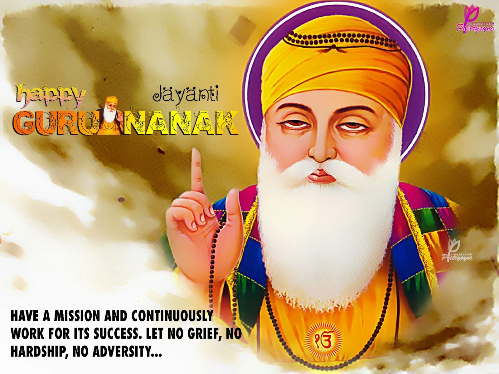 Full Hd Happy Guru Nanak Jayanti - HD Wallpaper 