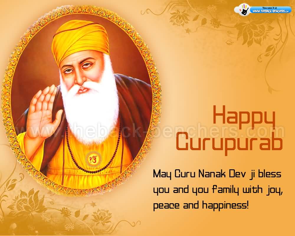 Happy Gurpurab May Guru Nanak Dev Ji Bless You And - Guru Nanak Dev Ji 550 - HD Wallpaper 