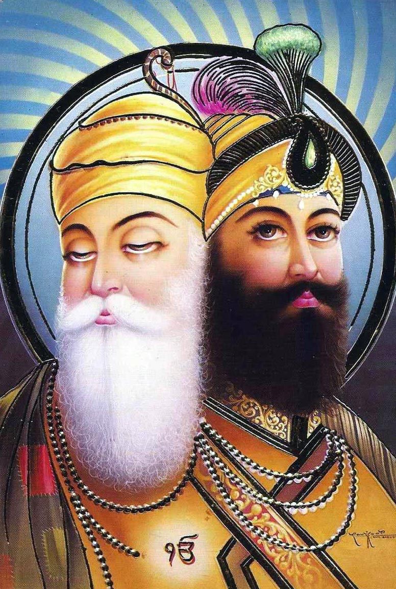 Shri Guru Gobind Singh Ji And Shri Guru Nanak Dev Ji - Guru Nanak Guru Gobind Singh - HD Wallpaper 