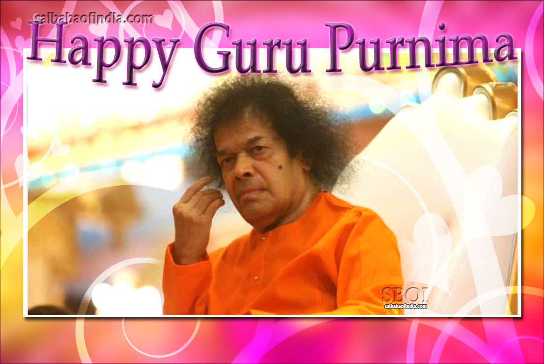 Guru Poornima Wallpaper Bhagawan Sri Sathya Sai Baba - Sathya Sai Baba Guru Purnima - HD Wallpaper 