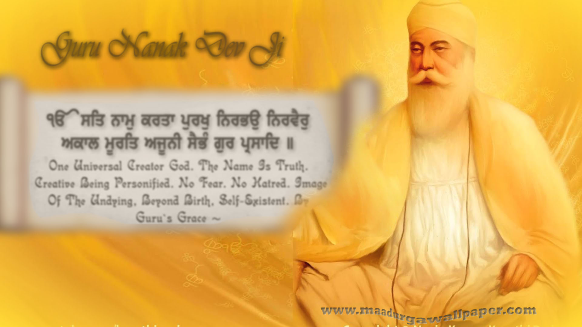 Guru Nanak Dev Ji Live Wallpaper - Guru Nanak Dev Ji Happy Birthday - HD Wallpaper 