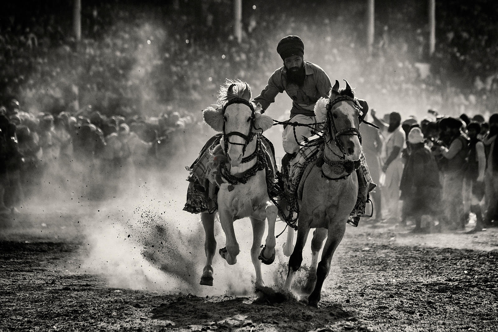 A Nihang Sikh Warrior Shows His Riding Skills During - Stallion - HD Wallpaper 