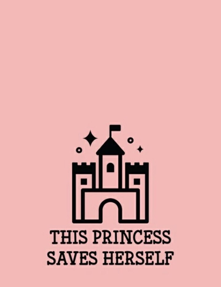 Princess, Pink, And Wallpaper Image - Cute This Princess Saves Herself - HD Wallpaper 