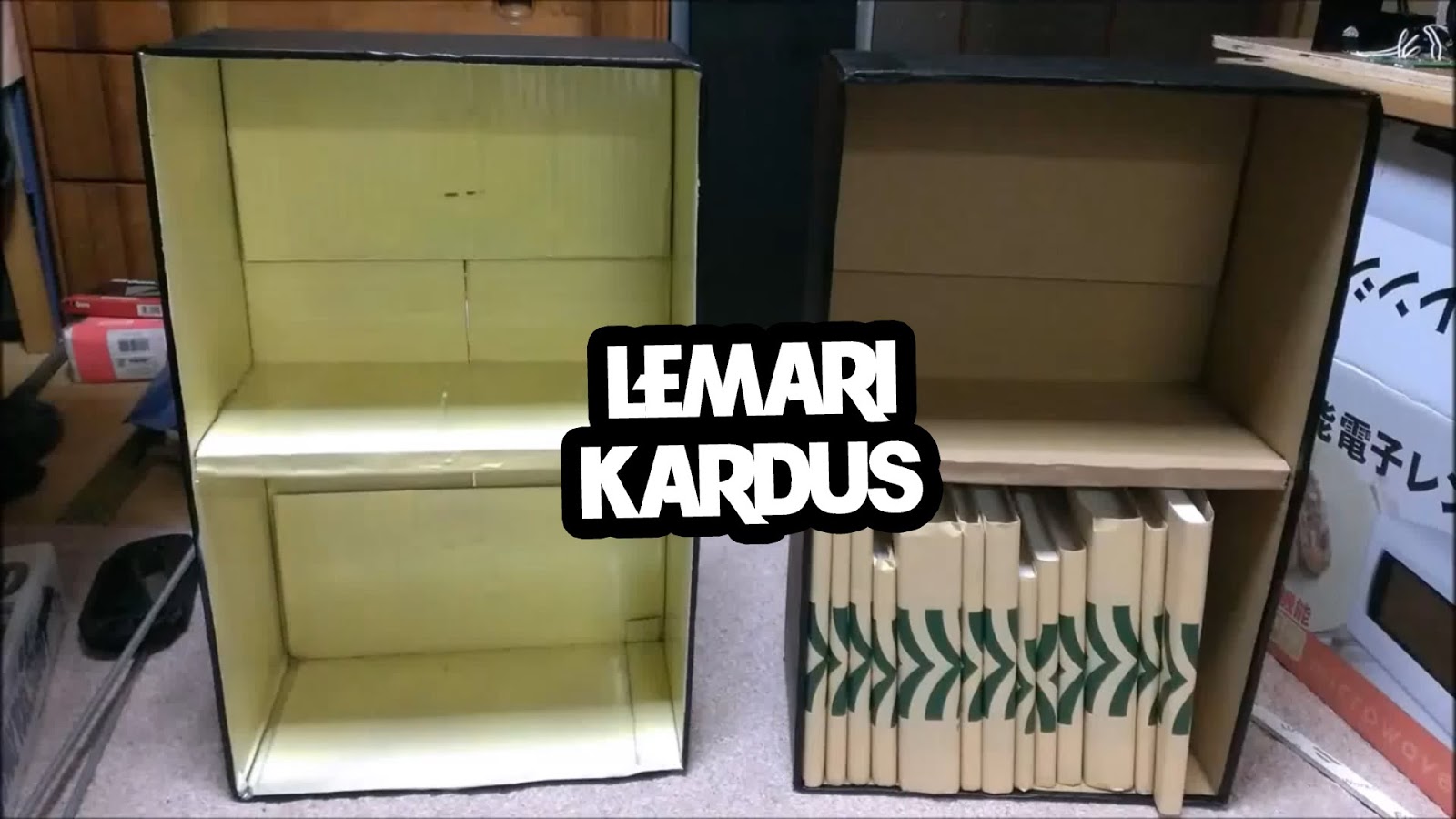 Cara Membuat Rak Buku Dari Kardus Sederhana - HD Wallpaper 