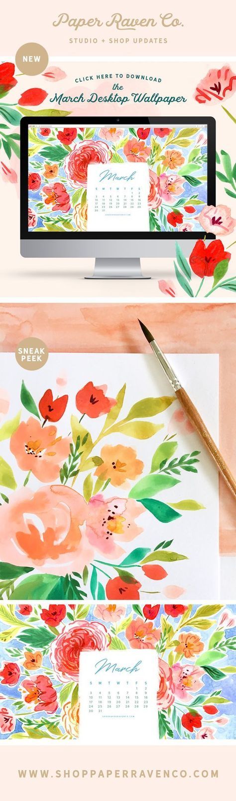 March 2019 Illustrated Desktop Wallpaper - March 2019 Desktop Background - HD Wallpaper 