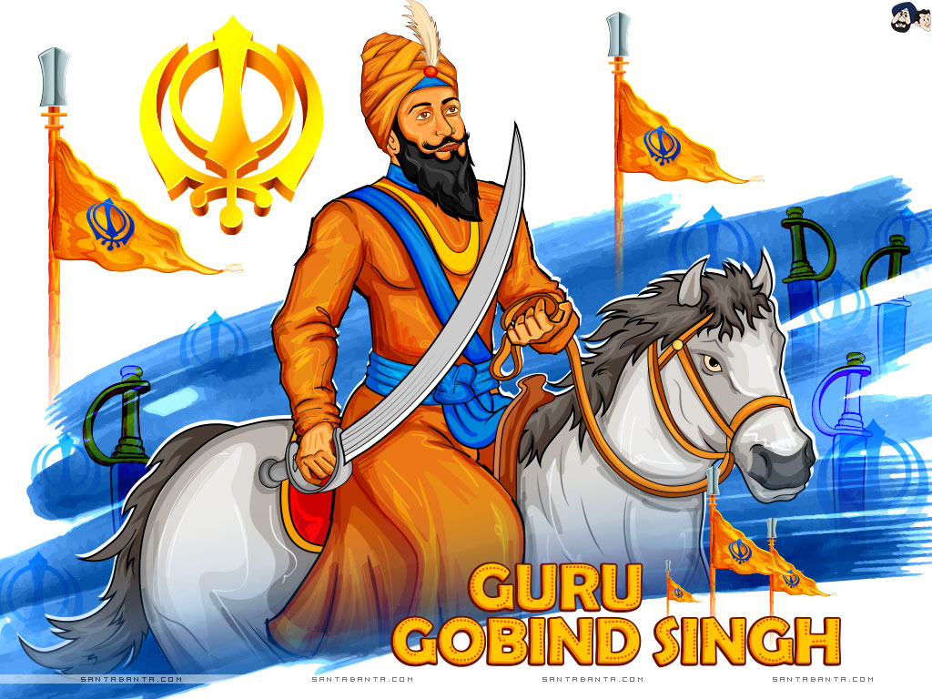 Guru Gobind Singh Ji - Guru Gobind Singh Twitter - 1024x768 Wallpaper -  