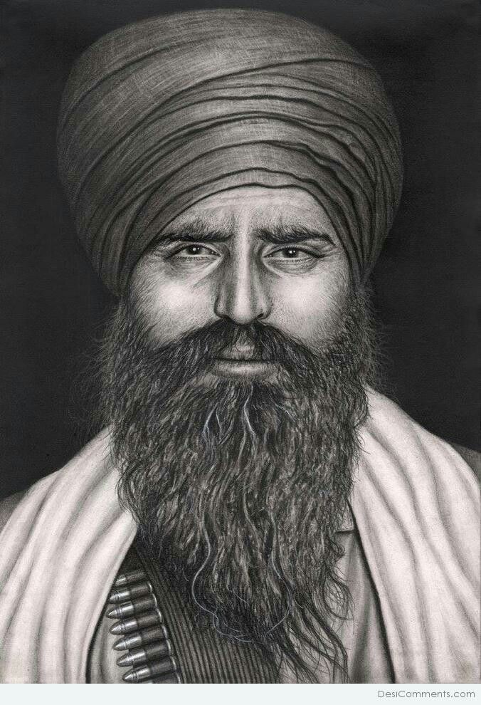Sketch Sant Jarnail Singh Bhindranwale - HD Wallpaper 