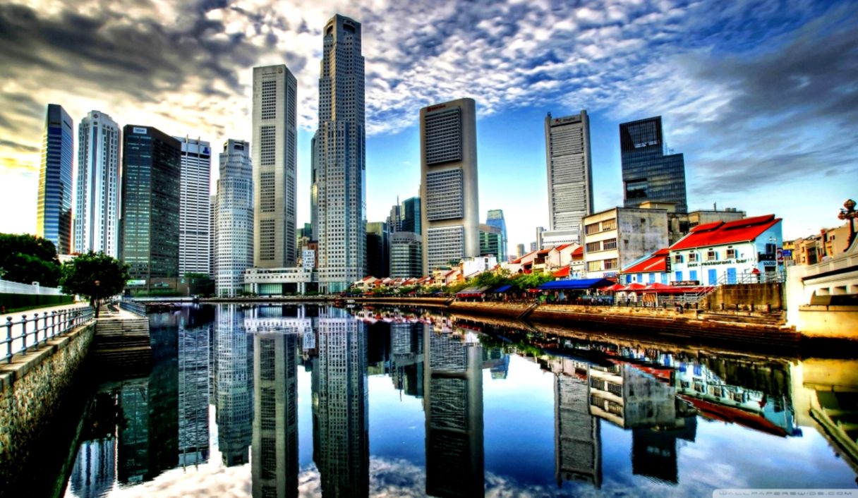 Singapore City ❤ 4k Hd Desktop Wallpaper For 4k Ultra - Central Business  District (cbd) - 1216x706 Wallpaper 