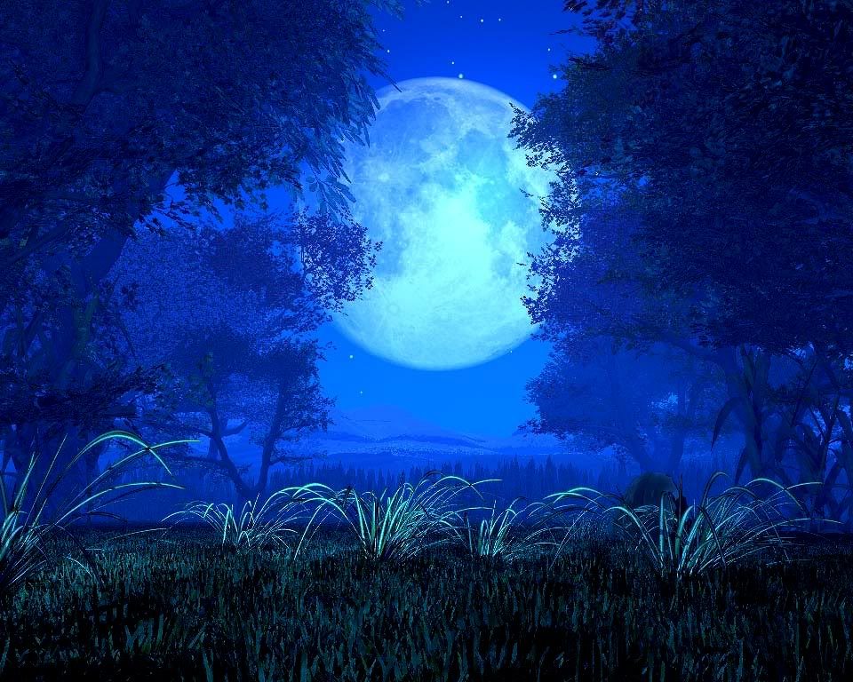 Beautiful Blue Moon Wallpapers - Android Beautiful Wallpapers For Mobile - HD Wallpaper 