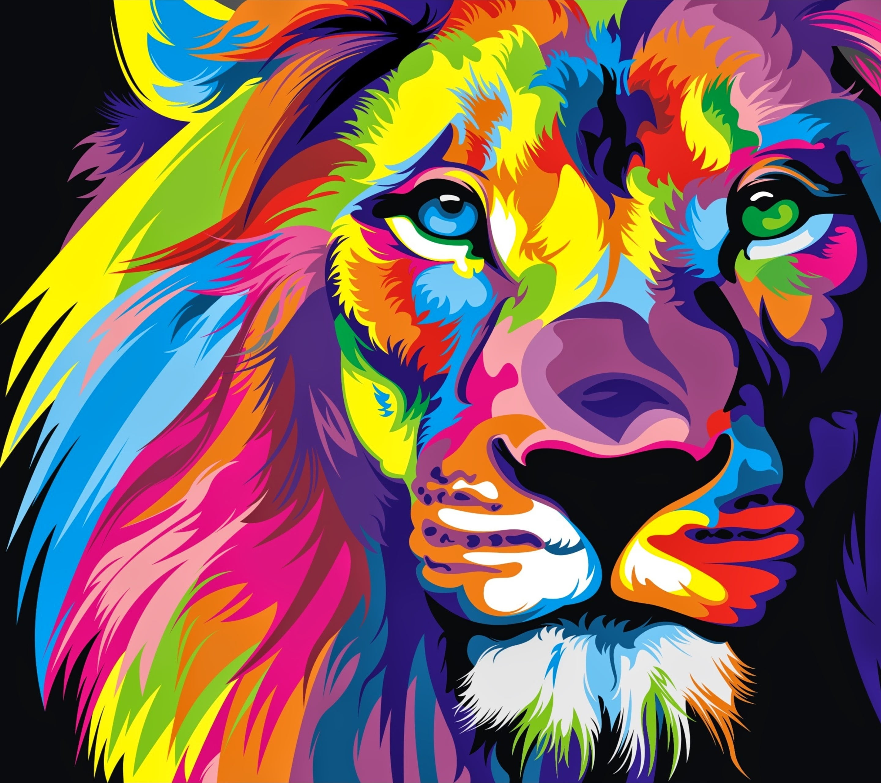 Lion Art - HD Wallpaper 