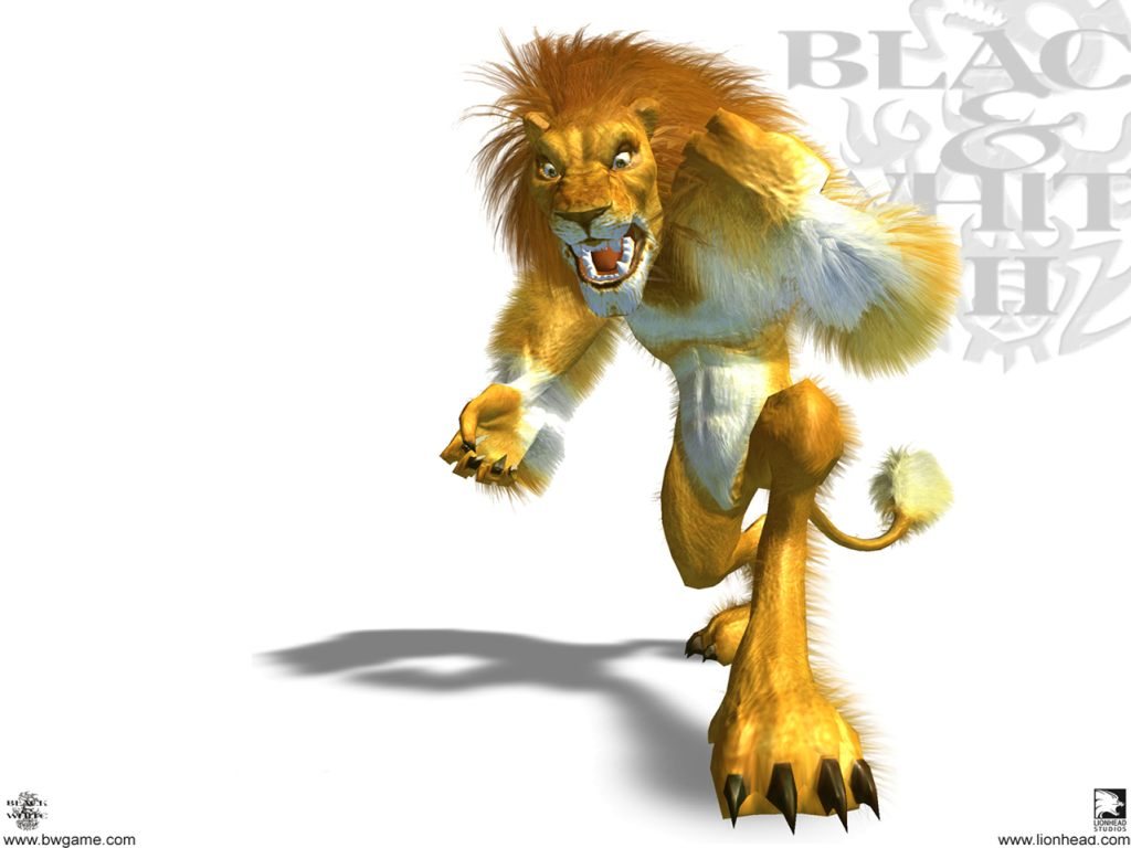 Lion - Black And White 2 Game Lion - HD Wallpaper 